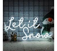 SIGNSHIP Let it Snow Neon Led, Déjalo Nevar Luces Neon,Letrero Led con Interruptor Regulable para Decoración de Pared Fiestas Navideñas Dormitorio Año Nuevo Negocio