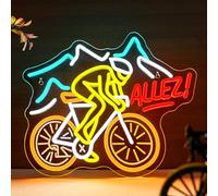 SIGNSHIP MTB Neon Led Bicicleta Señuelo Luminoso Dimmable Ir Neón Led Bicicleta de Carretera Letra Luminosa para Habitación de Adolescente, Sala de Entrenamiento, Talleres, Regalo para los amantes del