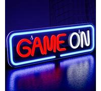 SIGNSHIP rojo y blanco Juego en neón Signo Juego en para la decoración de la pared, USB para la familia, habitación de los niños, bar, dormitorio Fiesta