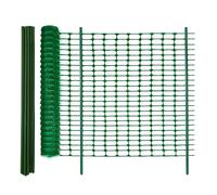 Signstek Valla de limitación, 100 cm de alto, 30 m de largo, 25 x 115 cm de alto, 100 bridas, valla móvil, valla para perros, valla de pollo para jardín, casa, patio