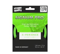 SIGNUM PRO Xperience Saitenset 12m-Neongrün Cuerda de Tenis, Adultos Unisex, Verde neón, Talla única