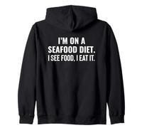 Sigo una dieta de mariscos, veo comida, la como. Sudadera con Capucha