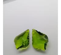 SIGOEC Atrapasoles de jardín 10 Uds. 38mm K9 Hoja de Arce Verde prismas de Cristal Colgante lámpara Colgante Pieza de araña de iluminación Collares Colgantes Hechos a Mano