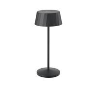SIGOR Facetta - Lámpara LED de mesa con batería, regulable e inalámbrica, con FlexMood (2200 K/2700 K), hasta 12 h de duración, función de carga USB-C, IP44 para exterior e interior, aluminio, lámpara