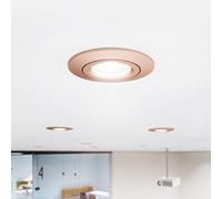 Sigor Foco empotrable de techo LED Diled, Ø 8,5 cm, 6 W, 3.000 K, rosé EC:EPREL:1403839