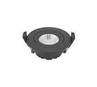 Sigor Foco empotrable LED para techo Diled, Ø 8,5 cm, 6 W, 3.000 K, negro EC:EPREL:1320803