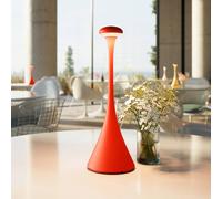 Sigor Lámpara de mesa LED batería Nudrop IP54 rojo fuego