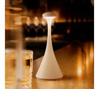 Sigor Lámpara de mesa LED recargable Nudrop mini, beige duna, IP54, atenuable