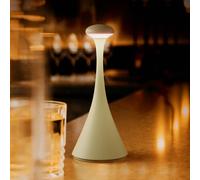 Sigor Lámpara de mesa LED recargable Nudrop mini, verde salvia, IP54, atenuable