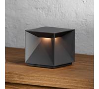 Sigor Lámpara de mesa LED recargable Nutalis, gris grafito, IP54, atenuable