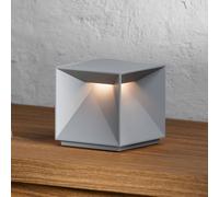 Sigor Lámpara de mesa LED recargable Nutalis, gris niebla, IP54, atenuable