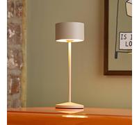 Sigor Lámpara de mesa LED recargable Veluna, beige, juego de 3, 25 cm, IP44