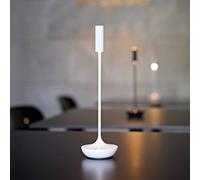 Sigor Lámpara de mesa recargable Nucandle LED, blanca, IP54, atenuable
