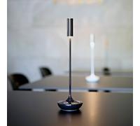 Sigor Lámpara de mesa recargable Nucandle LED, negra, IP54, atenuable