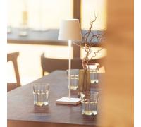 Sigor Lámpara de mesa recargable Nuindie LED, USB-C, blanca, IP54, atenuable