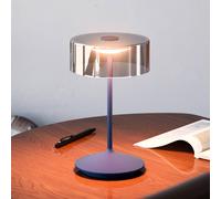Sigor Lámpara de mesa recargable Numotion LED, azul, cristal, IP54, atenuable