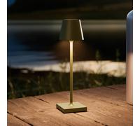 Sigor Lámpara LED de mesa con batería Nuindie pocket, verde abeto, IP54, atenuable