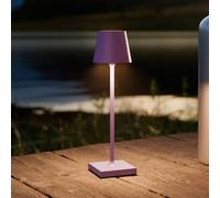 Sigor Lámpara LED de mesa con batería recargable Nuindie pocket, lila, IP54, atenuable