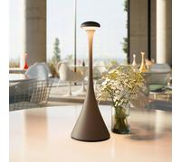 Sigor Lámpara mesa LED batería Nudrop IP54, gris grafito