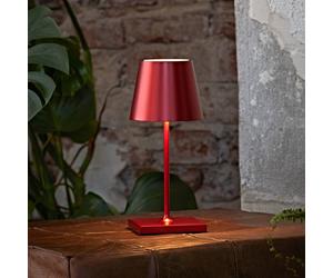 Sigor Mini lámpara LED recargable de sobremesa Nuindie, Easy Connect, roja,
