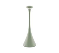 SIGOR Nudrop - Lámpara LED de mesa regulable para interior y exterior, IP54, resistente a salpicaduras, altura 29,2 cm, recargable con conexión fácil, 12 horas de duración, color verde salvia