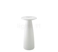 Sigor Nuflair lámpara de mesa LED recargable, blanca, IP54, atenuable, 24 cm