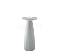 Sigor Nuflair lámpara de mesa LED recargable, gris, IP54, atenuable, 24 cm