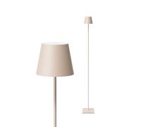 SIGOR Nuindie 2.0 - Lámpara LED de pie con batería, color beige | Regulable • Interior y exterior • IP54 • 120 cm • USB-C • 12 horas de duración de iluminación