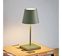 Sigor Nuindie mini LED lámpara de mesa recargable, USB-C, verde salvia, atenuable