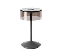 SIGOR Numotion - Lámpara de Mesa LED Regulable para Interior y Exterior, IP54, Resistente a Salpicaduras, Altura 26,5 cm, Recargable con Easy Connect, duración de 12 Horas, Gris Grafito