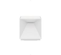 SIGOR Nutalis - Lámpara de mesa LED regulable en forma de cubo para interior y exterior, IP54, resistente a salpicaduras, altura de 10 cm, recargable con fácil conexión puk, 9 h de duración, color