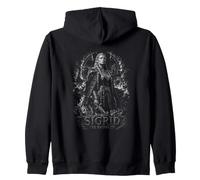 Sigrid El Escudo Vikingo altivo Guerrero Doncella Sudadera con Capucha