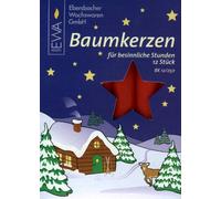 Sigro Großhendel 12 Piezas Árbol Velas, 15 x 125 mm, Natural, Cera, Rojo, 15 x 125 mm