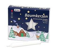 Sigro Großhendel 20 Unidades árbol de Velas, 13 x 105 mm, Cera, Color Blanco, 1,3 x 1,3 x 10,5 cm