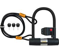 SIGTUNA Candado Bicicleta, U-Lock de 16mm con Soporte, Cadena de Acero de 1,2 m y 3 Llaves de Alta Seguridad, Naranja