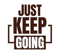 Sigue adelante, citas motivacionales tipográficas Calcomanías de letras 42x42.9cm Fácil instalación Café