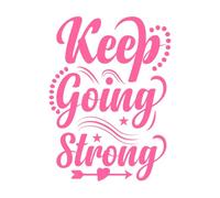 Sigue adelante con fuerza, cita de letras Calcomanías de vinilo para murales y paredes 60.8x82.4cm Se puede modificar y añadir información Rosa