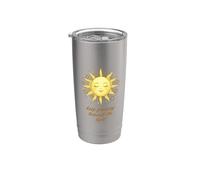 Sigue Creciendo Hacia la Luz - Estética Sol y Flores Vaso térmico de acero inoxidable de doble pared