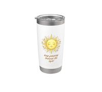 Sigue Creciendo Hacia la Luz - Estética Sol y Flores Vaso térmico de acero inoxidable de doble pared