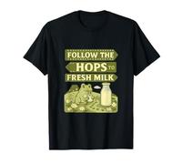 Sigue el Arte de Hops Cottagecore Frog Milk Camiseta