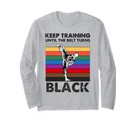 Sigue entrenando hasta Que el cinturón se vuelva Negro Karate Manga Larga