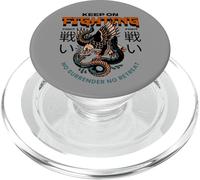 Sigue luchando (gráfico de águila y Serpiente) PopSockets PopGrip para MagSafe