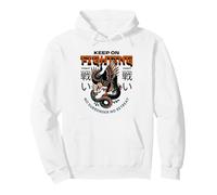 Sigue luchando (gráfico de águila y Serpiente) Sudadera con Capucha