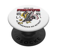 Sigue luchando: sin rendición sin retiro (gráfico de águila) PopSockets PopGrip Adhesivo