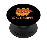 Sigue Siendo Groovy Cat Hippie PopSockets PopGrip Adhesivo
