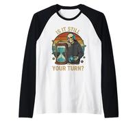 ¿Sigue Siendo tu Turno? Retro Skeleton Gamer Funny Gaming Camiseta Manga Raglan