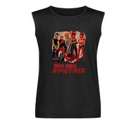 Sigue Sputnik British New Wave Rock Band Music Graphic Men's Vests Tank Tops O-Neck 100% Cotton Undershirts Unisex Sleeveless T-Shirt, Negro , M
