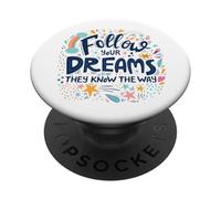 Sigue Tus sueños Ellos conocen el Camino Doodle Motivacional PopSockets PopGrip Adhesivo