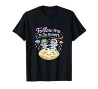 Sígueme a la Luna Lindo OVNI Astronauta Juego de Palabras diseño Camiseta
