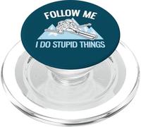 Sígueme I Do Stupid Things Funny Powder Skiing PopSockets PopGrip para MagSafe